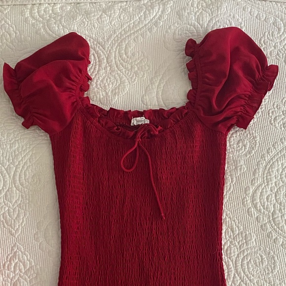 Red Summer Mini Dress - Picture 2 of 3